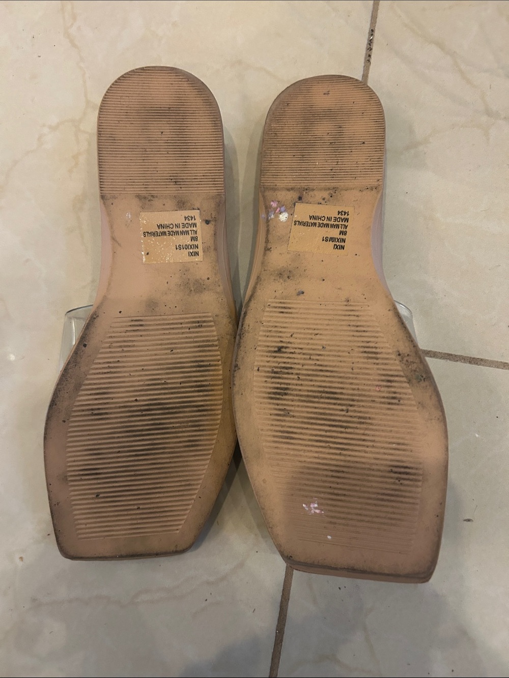 Steve Madden Clear Strap Slide Sandals in Nude/Transparent - Picture 2 of 3